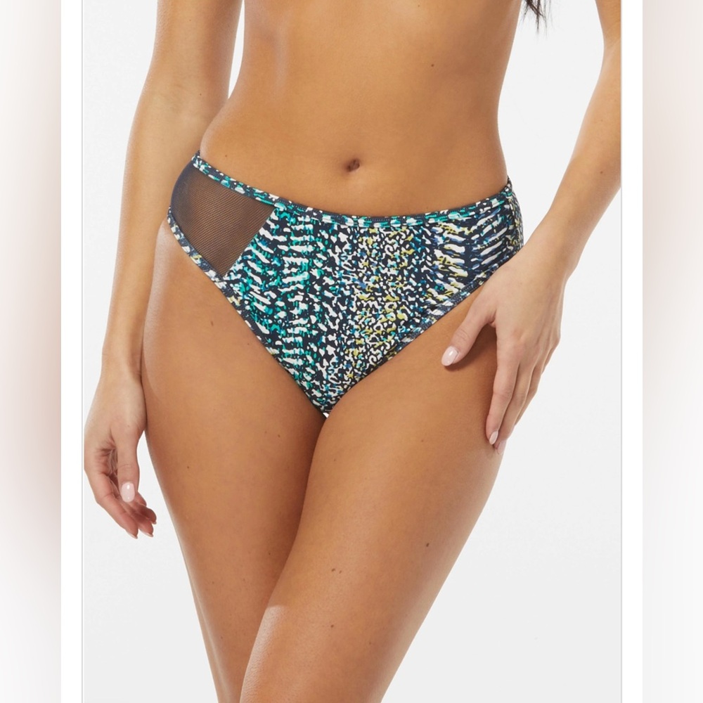 Vince Camuto High Leg Bikini Bottom - Abstract Animal